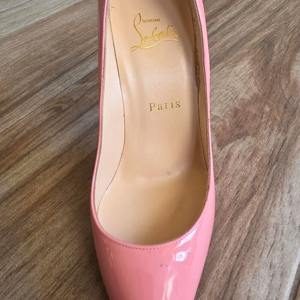 Christian Louboutin Dolly Pink Patent Leather Pumps Heels Eur. 36.5 - Picture 5 of 15